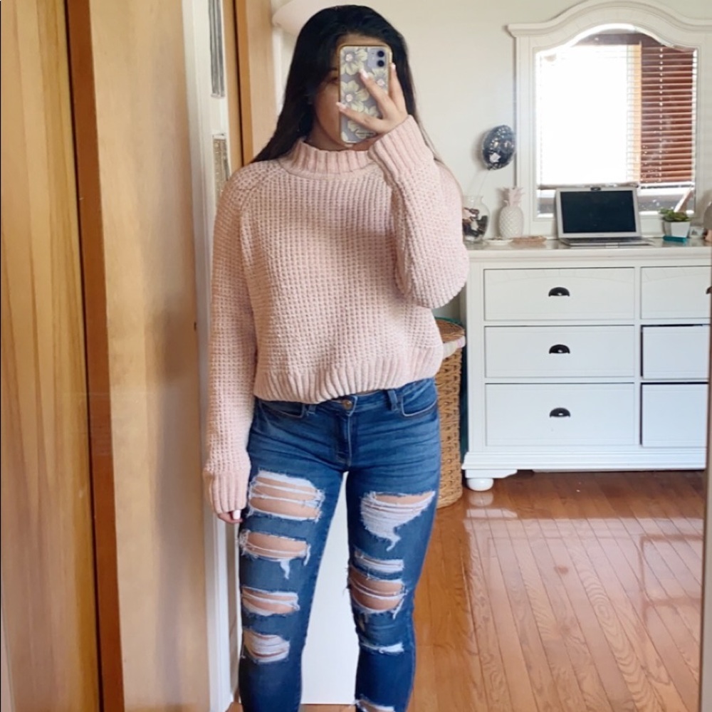 Light Pink Chenille Sweater